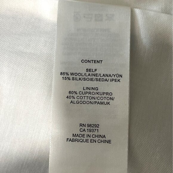 Tibi Blazer Cooper Oversized Cutout Prince Wales Checked Wool Silk Gray Size 6 - Picture 12 of 13